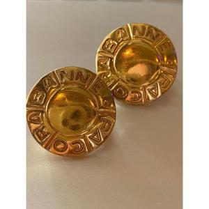 Paco Rabanne, Boucles d'Oreilles Vintage