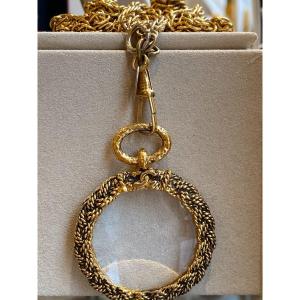 Chanel, Simplified Royal Mesh Loupe Necklace