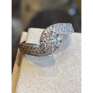 Bague Tourbillon Diamants  Et Or Gris