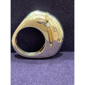 Janine Renard (1947), Large Modernist Domed Ring