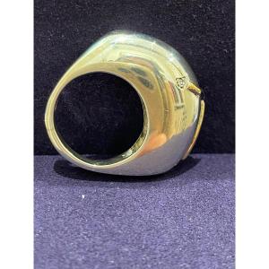 Janine Renard (1947), Large Bague Bombée Moderniste