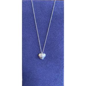 Tiffany & Co, Silver Heart Necklace By Elsa Peretti