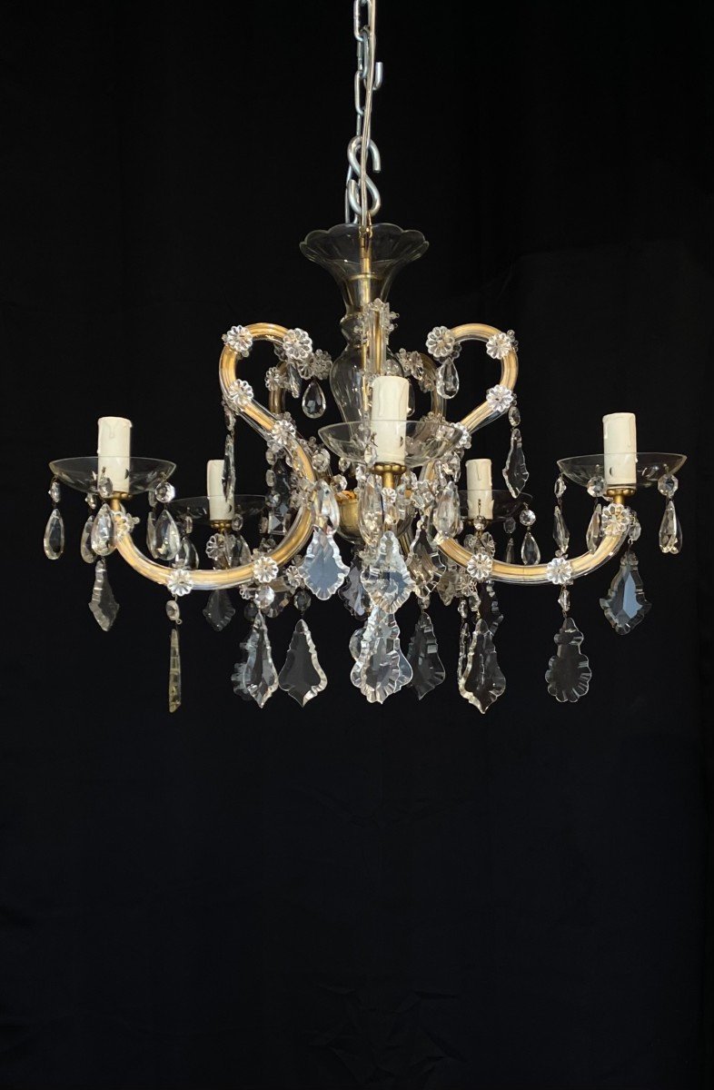 Small Italian Chandelier, 20th Century -photo-4