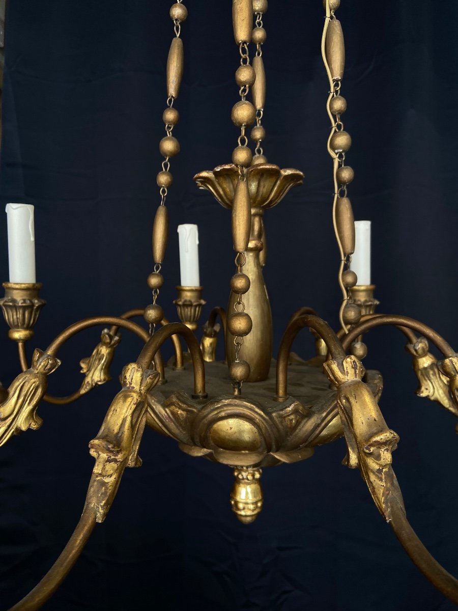 20th Century Wooden Chandelier -photo-4