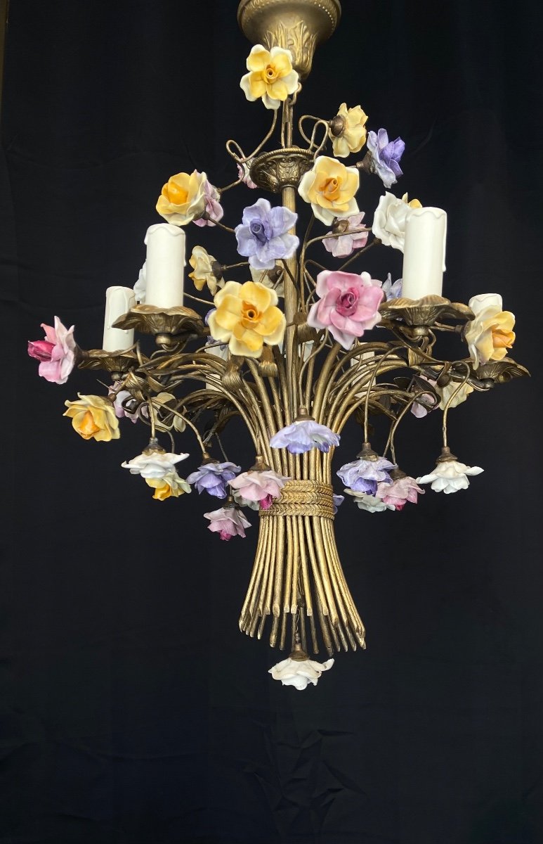 Flower Chandelier, 20th Century -photo-2