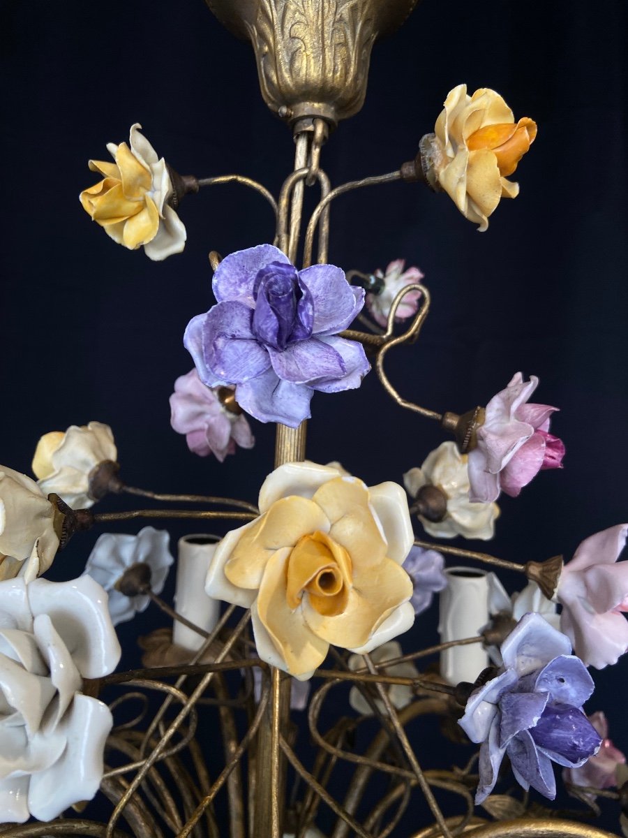 Flower Chandelier, 20th Century -photo-3