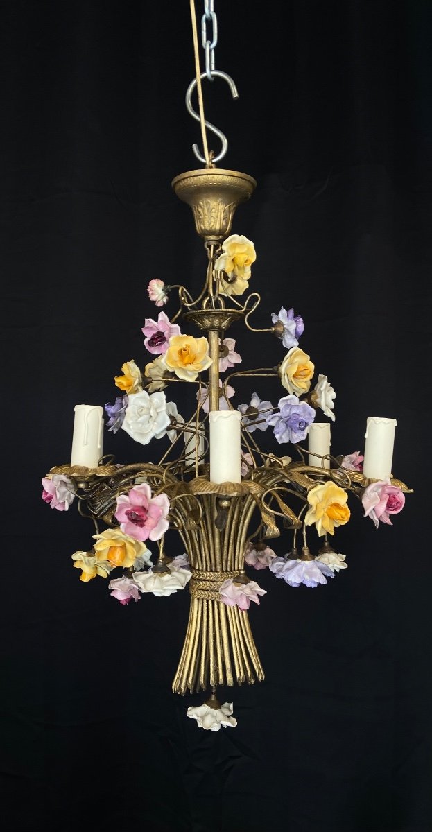 Flower Chandelier, 20th Century -photo-2