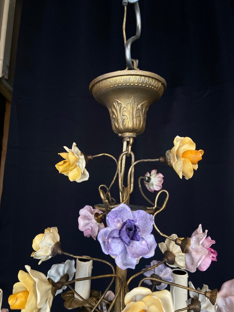 Flower Chandelier, 20th Century -photo-3