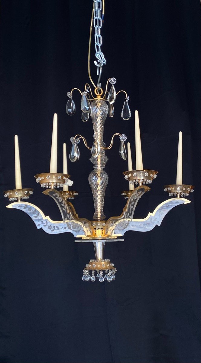 Pair Of Chandeliers In The Bagues Style 