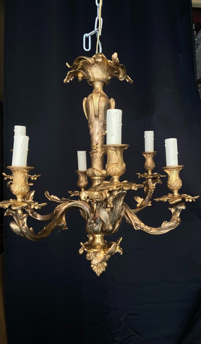 19th Century Bronze Chandelier -photo-2