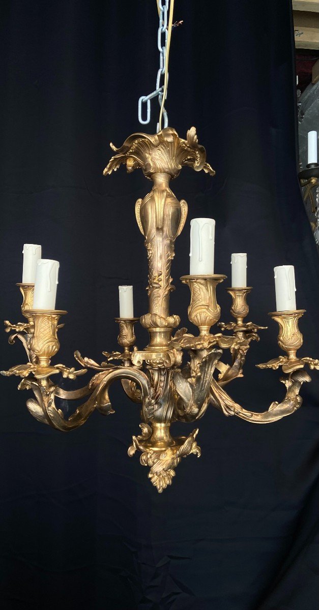 19th Century Bronze Chandelier -photo-3