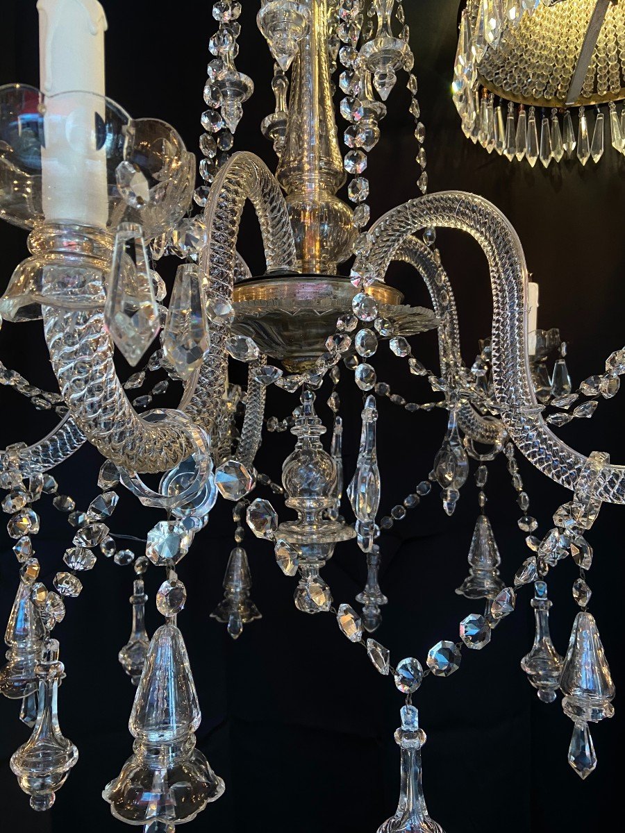 Lustre En Cristal, XIX Italie -photo-2