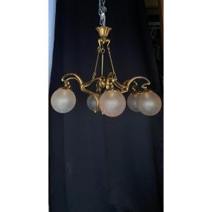 Pair Of Art Deco Chandeliers