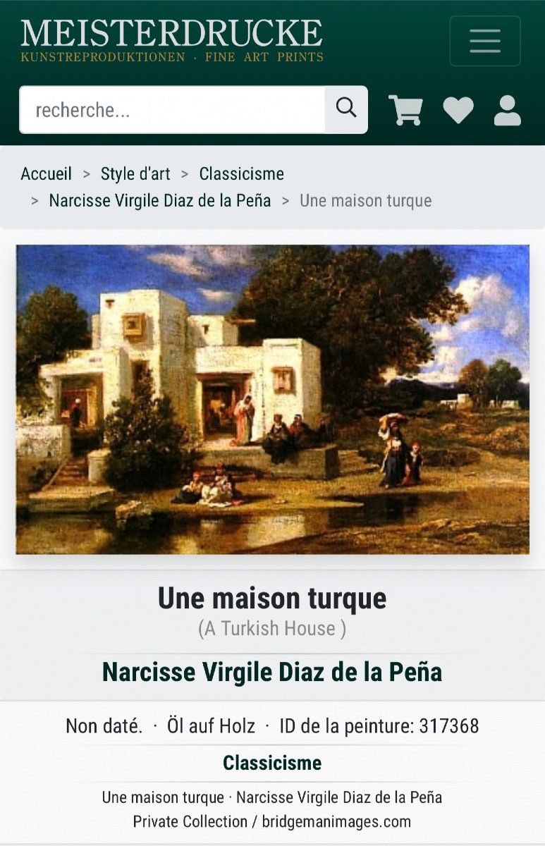 Huile Sur Toile , Maison Turque Par Narcisse Virgile Diaz De La Peña (1807-1876)-photo-3