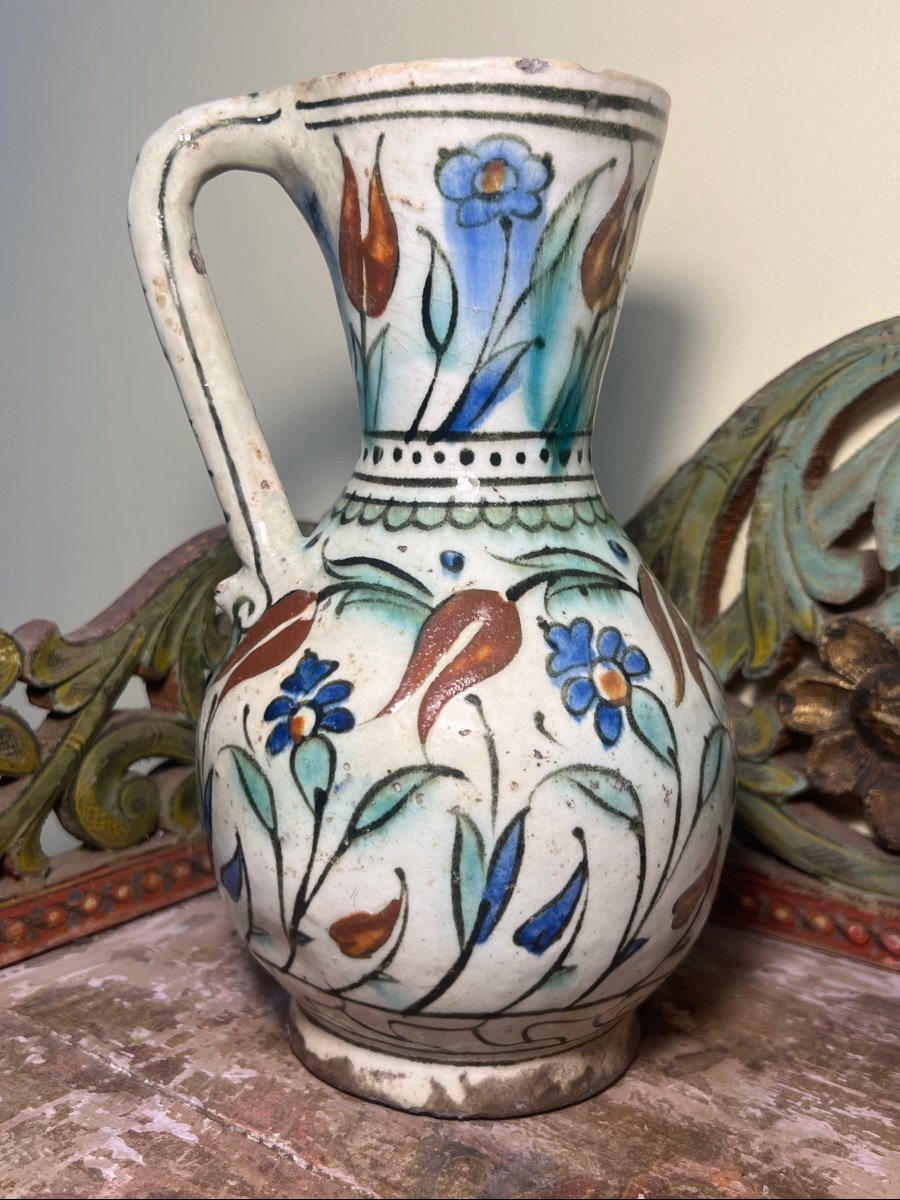 Ceramic Pitcher From İznik Circa 1580