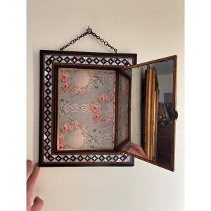 Ottoman Mirror In Marquetry Late 19th