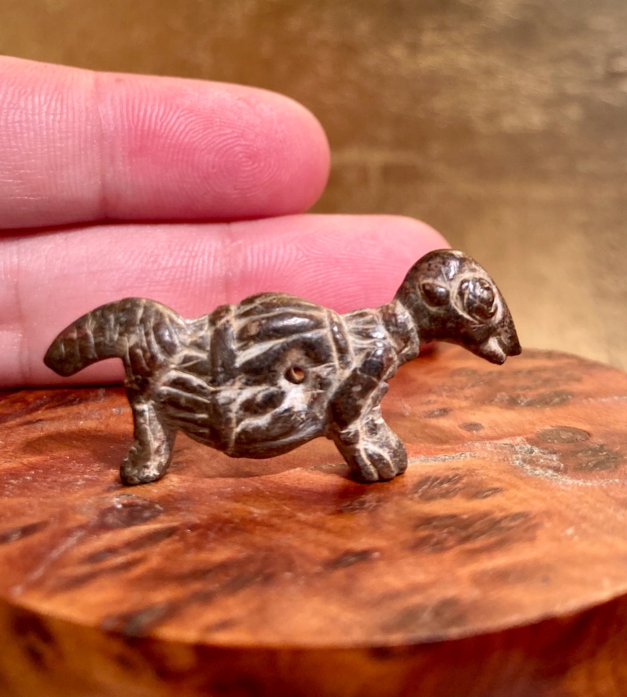 Pendant Amulet Depicting An Animal. Suspension Hole.-photo-3