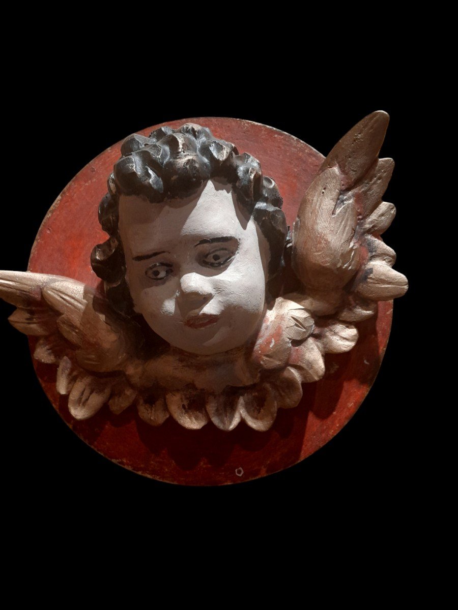 Cherub Head On Sun Background-photo-2