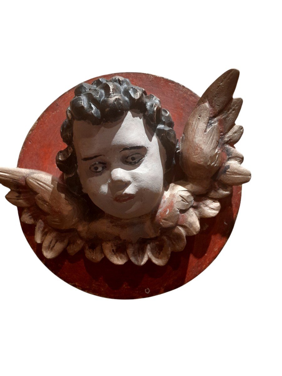 Cherub Head On Sun Background-photo-4