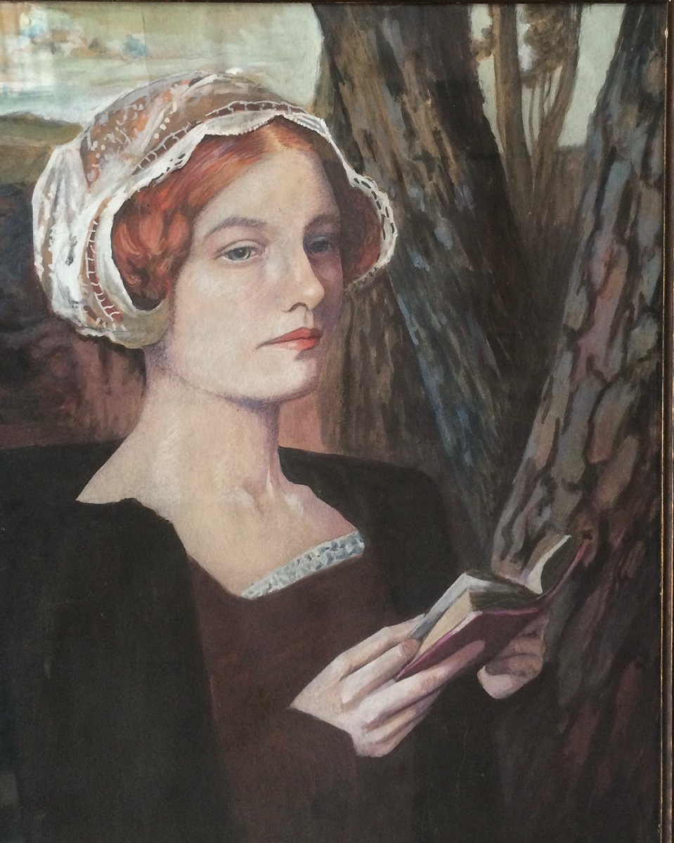 Femme à La Lecture Par Edgard Maxence -photo-3