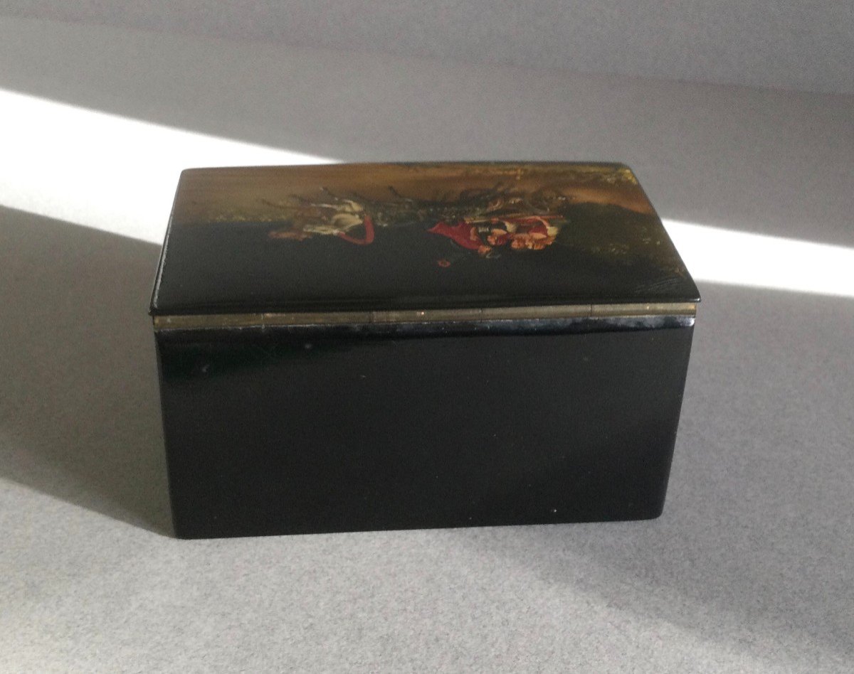 Russian (tea) Box Decorated With A Troika Scene-photo-7