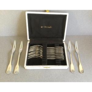 12 Christofle Silver-plated Snail Forks