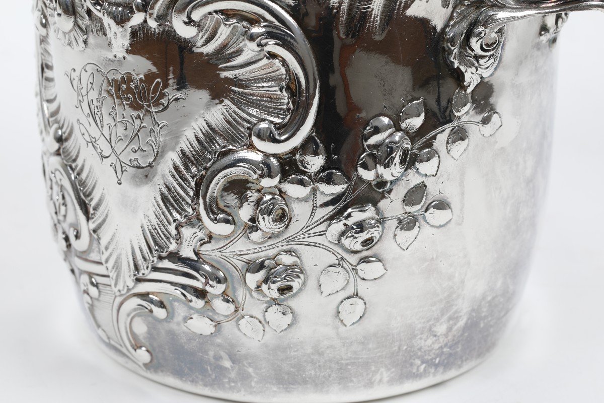 Brussels - Champagne Bucket In Silver 19th-photo-1