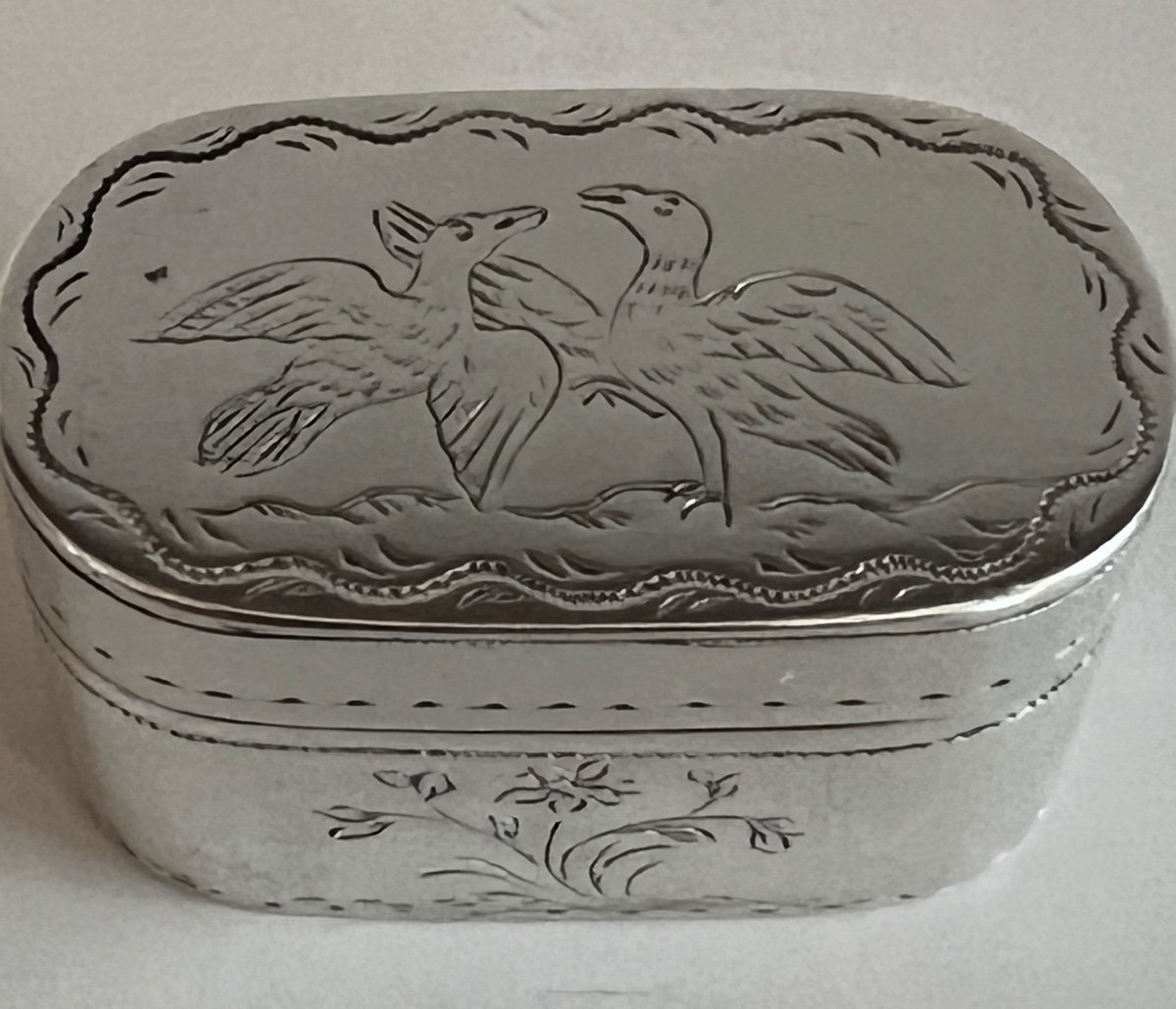 Boîte à Mouche En Argent Massif Epoque Empire  1798 – 1809 Maastricht -photo-4