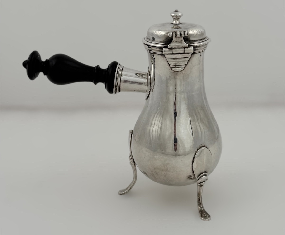 Rare 18th Century Egoist Sterling Silver Coffee Pot - Grenoble 1765-1768-photo-3