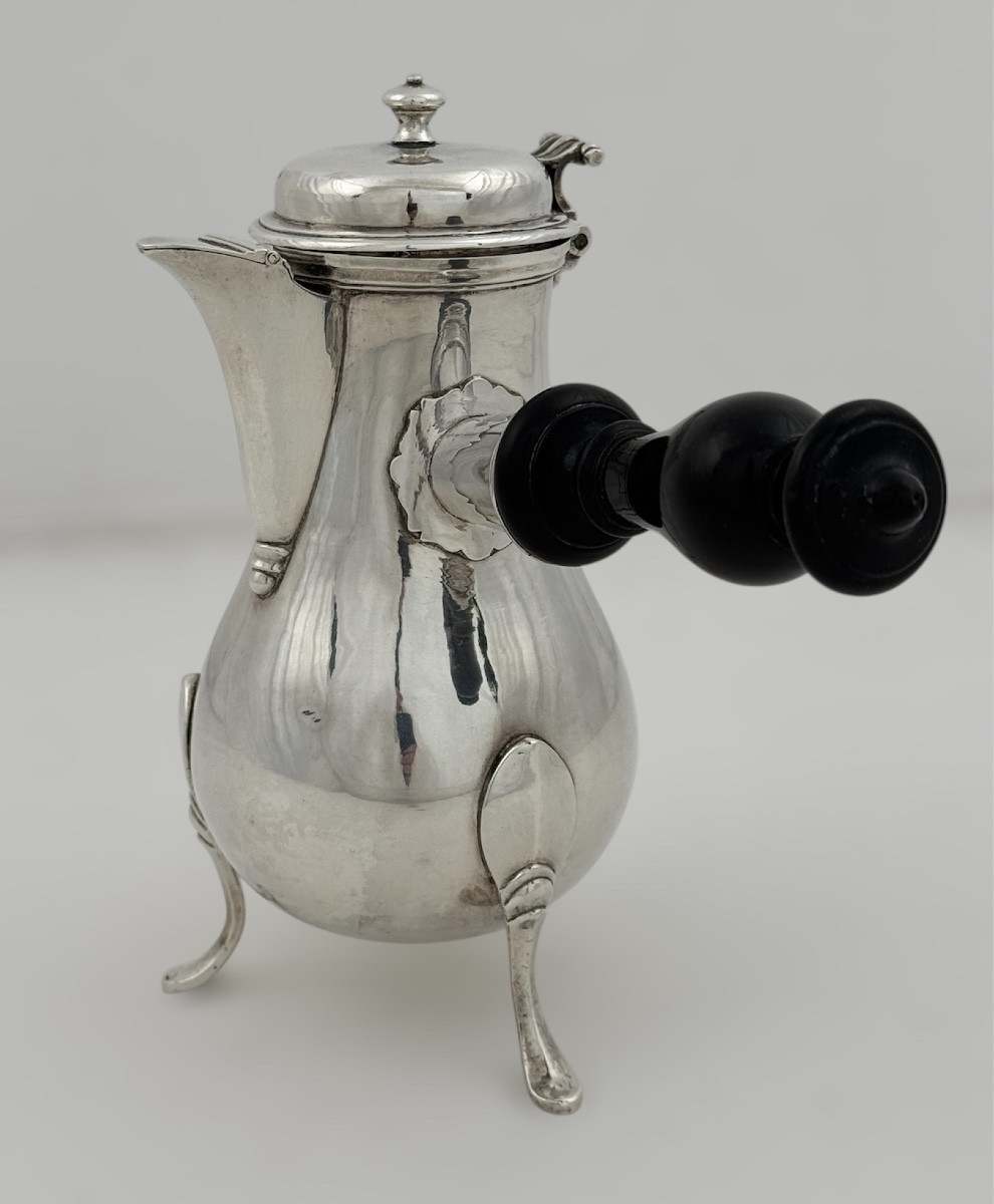 Rare 18th Century Egoist Sterling Silver Coffee Pot - Grenoble 1765-1768-photo-4