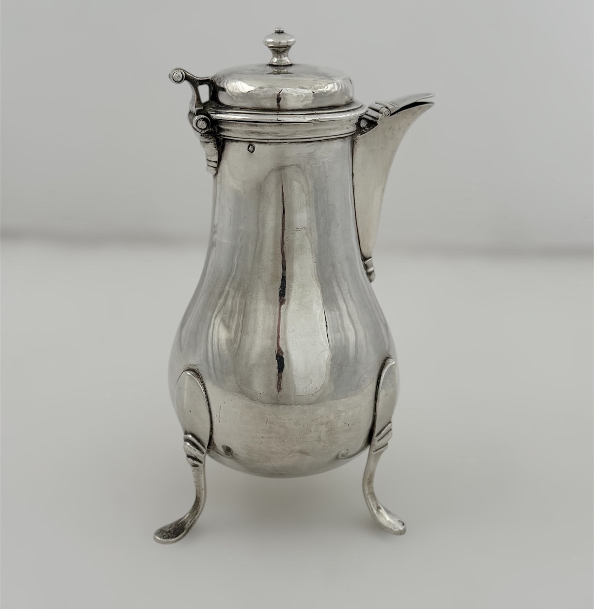 Rare 18th Century Egoist Sterling Silver Coffee Pot - Grenoble 1765-1768-photo-1