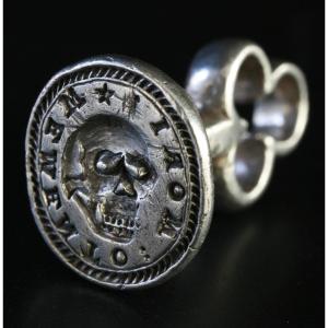 Un Rare Memento Mori De La Renaissance Du XVIe Siècle - Sceau De Cire En Argent Du XVIe Siècle.