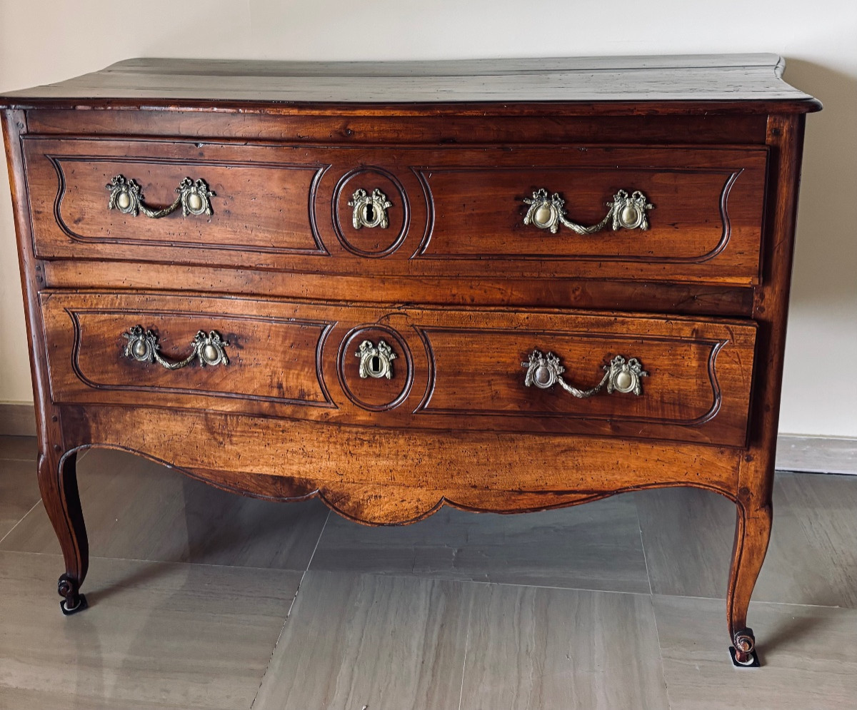 18th Century Walnut Chest Of Drawers With Two Drawers -photo-3