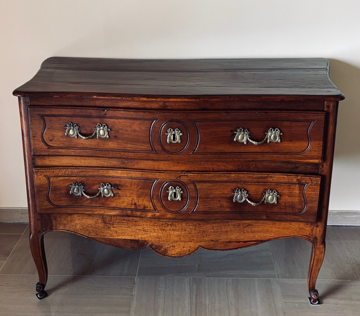 18th Century Walnut Chest Of Drawers With Two Drawers -photo-4