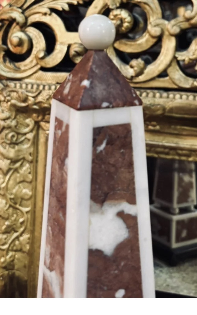 Pair Of Marble Obelisks 1950 -photo-4