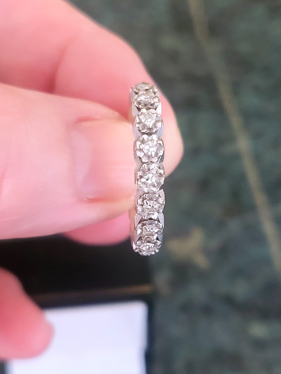 Alliance Ring In 18ct White Gold With Diamonds -photo-3