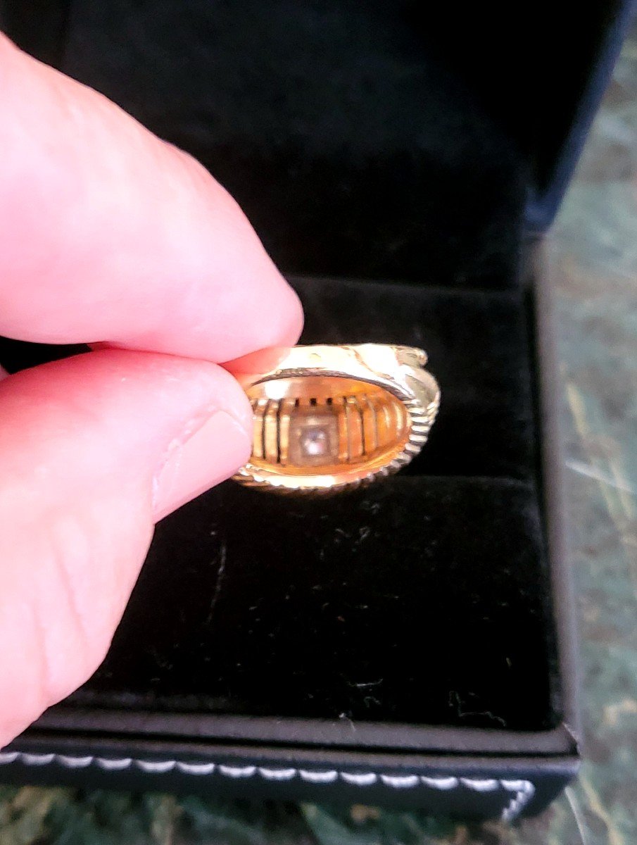 Vintage 18ct Gold And Diamond Ring-photo-4