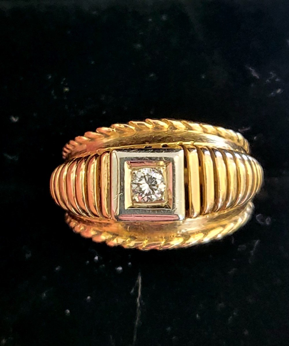 Vintage 18ct Gold And Diamond Ring