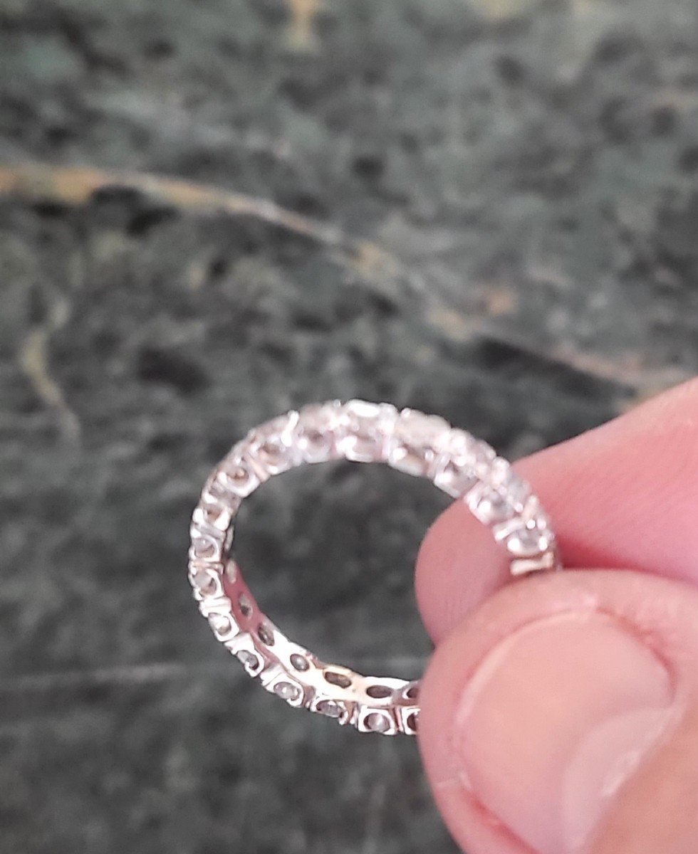 Platinum Ring Set With Diamonds-photo-2