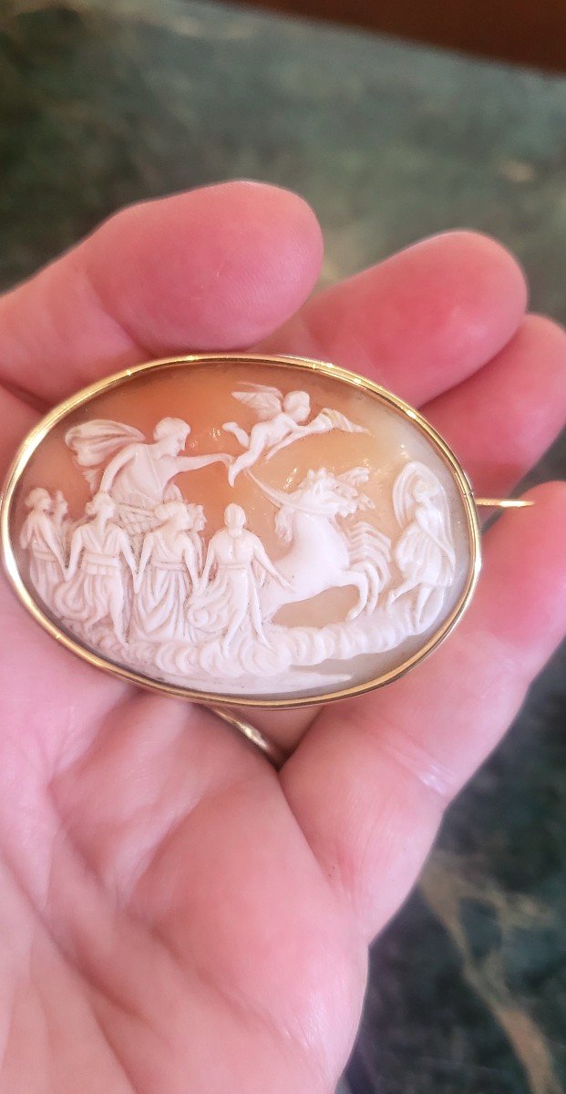 Napoléan 111 Cameo Brooch In 18ct Gold -photo-1