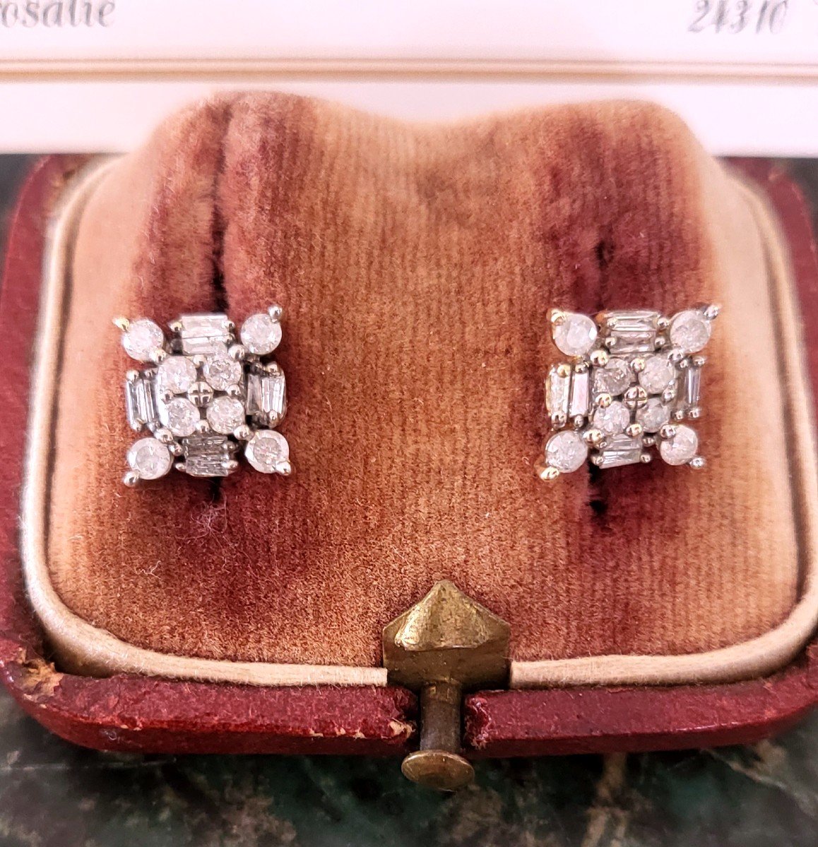 Earrings - Set In 10ct Gold With 0.75ct Diamonds-photo-4