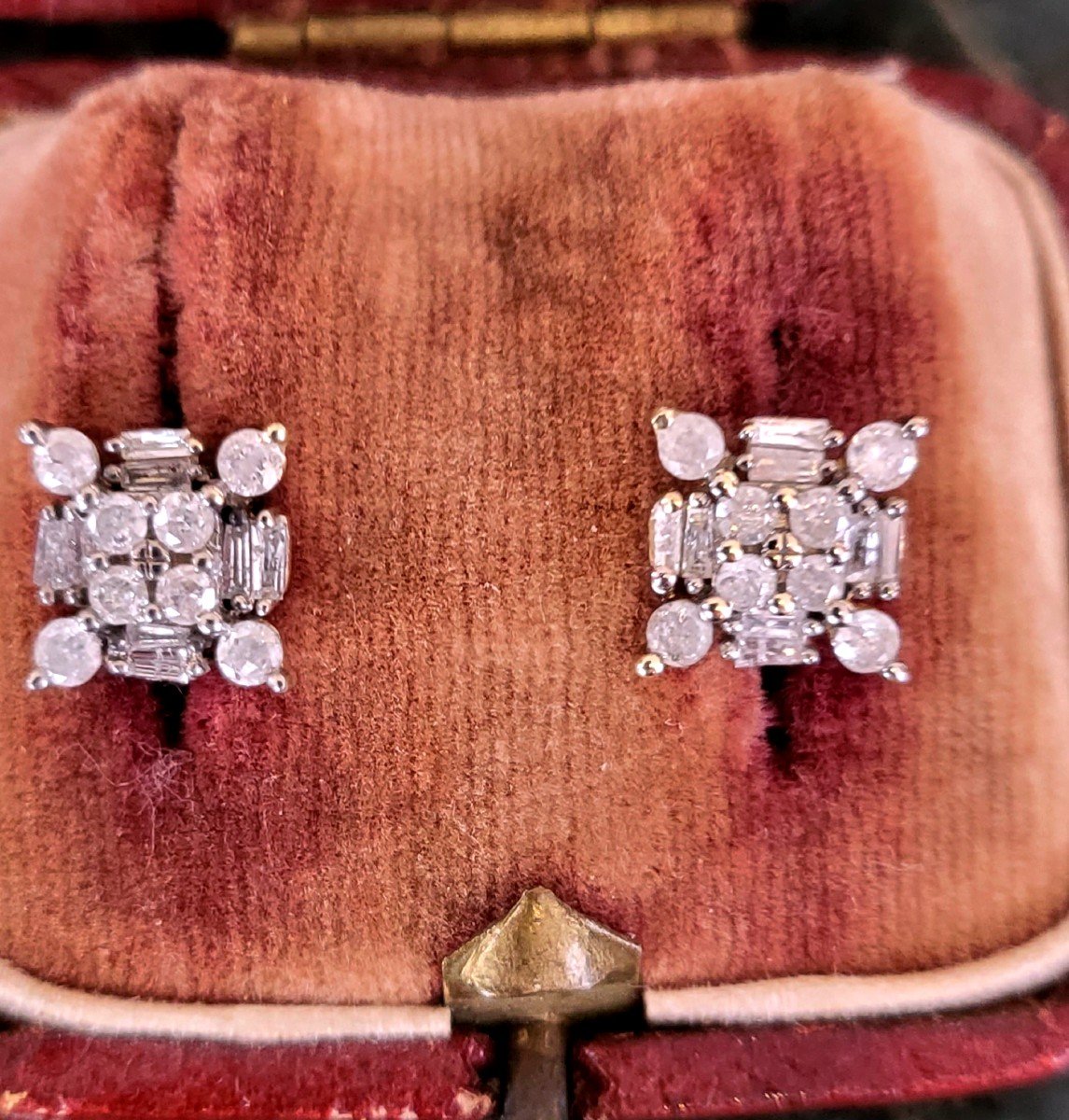 Earrings - Set In 10ct Gold With 0.75ct Diamonds