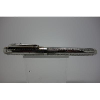 Fountain Pen "unic" A Pump In Sterling Silver 1950