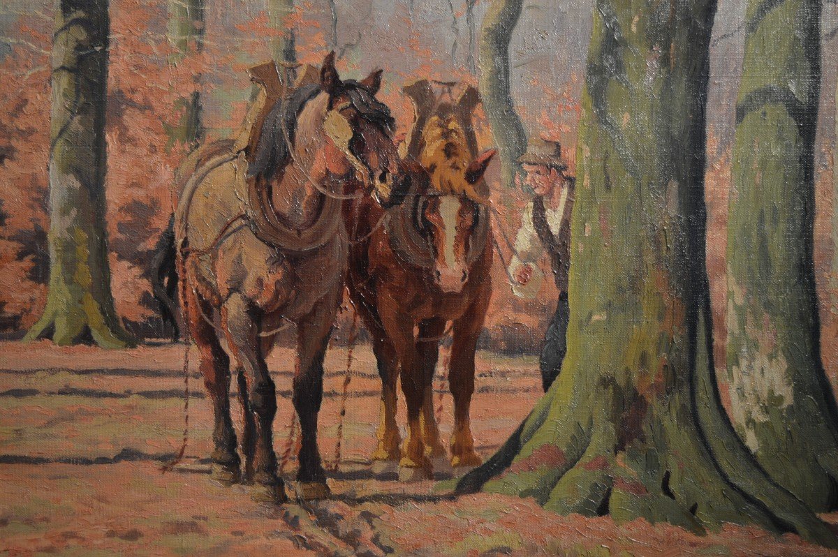 Louis Loncin "the Longshoreman And His Ardennes Draft Horses"-photo-3