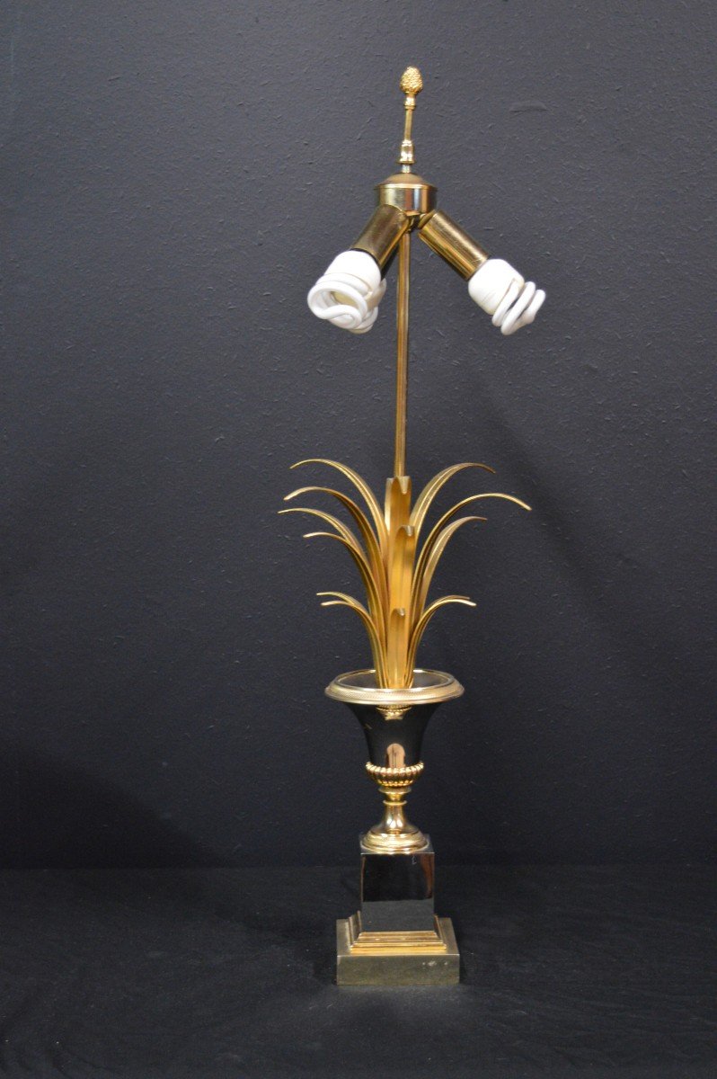 "reed Vase" Lamp, Maison Charles Style, 1970s-photo-3