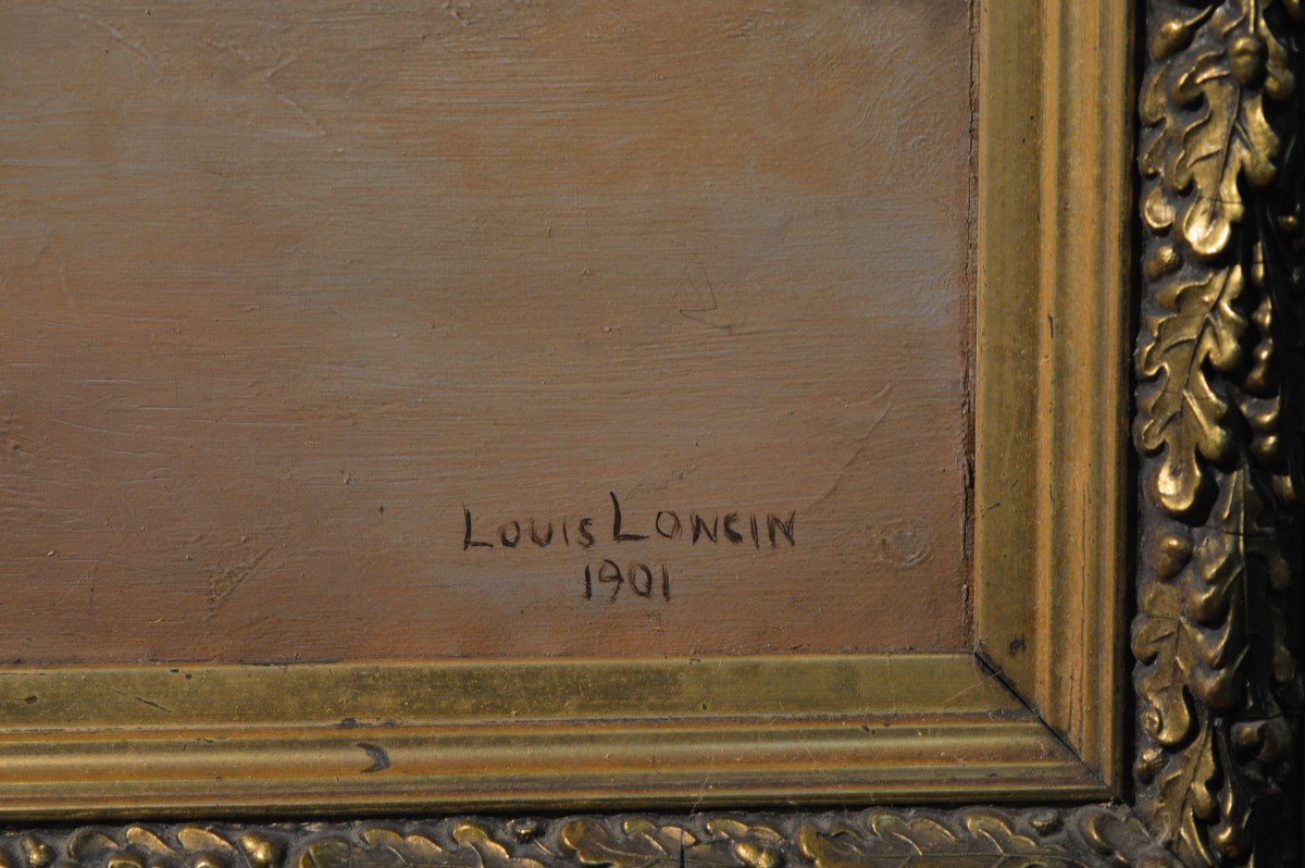 Tableau De Louis Loncin , l'Ourthe à Durbuy-photo-4