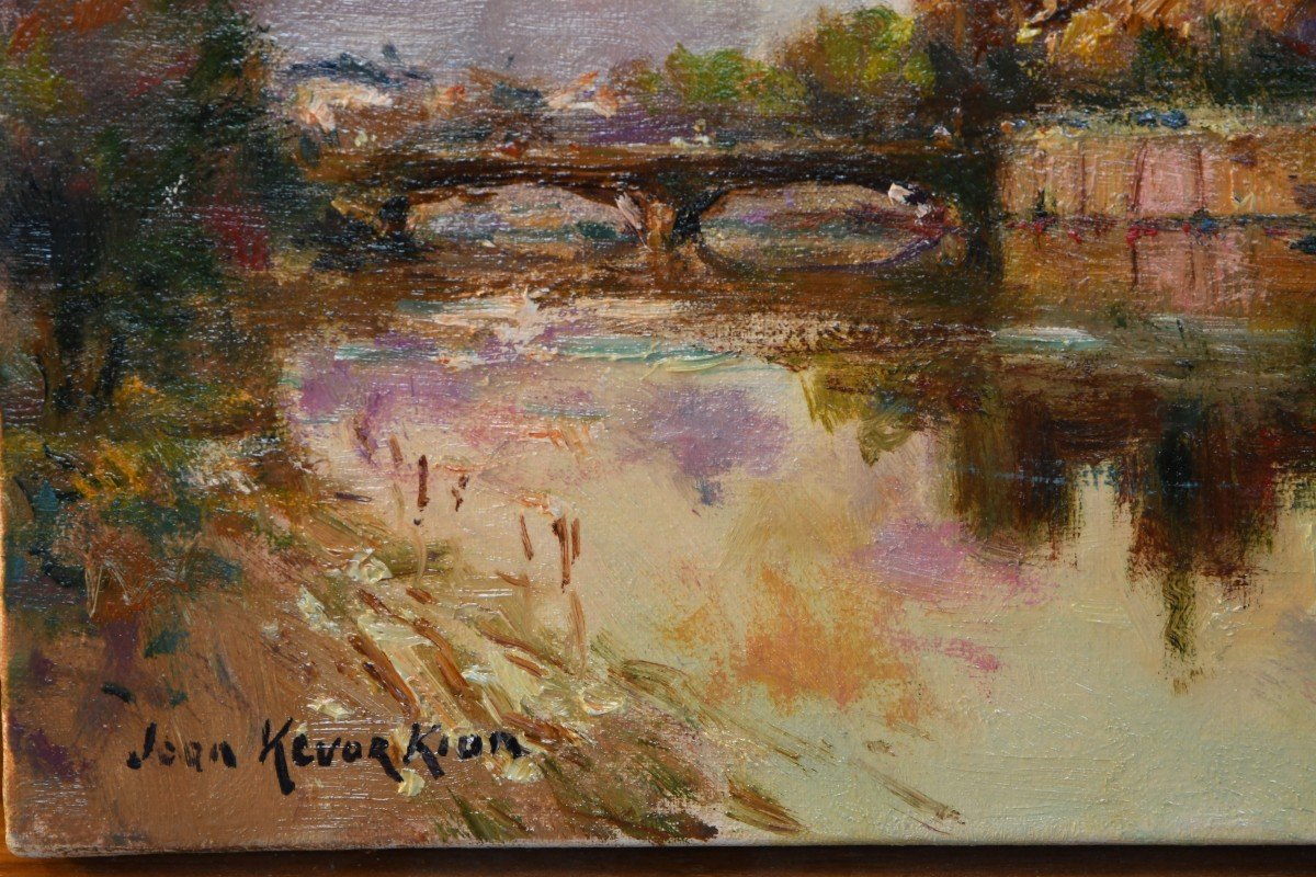 Tableau XX Paysage Paris  Huile Sur Toile Signé De Joan Kevorkian-photo-3