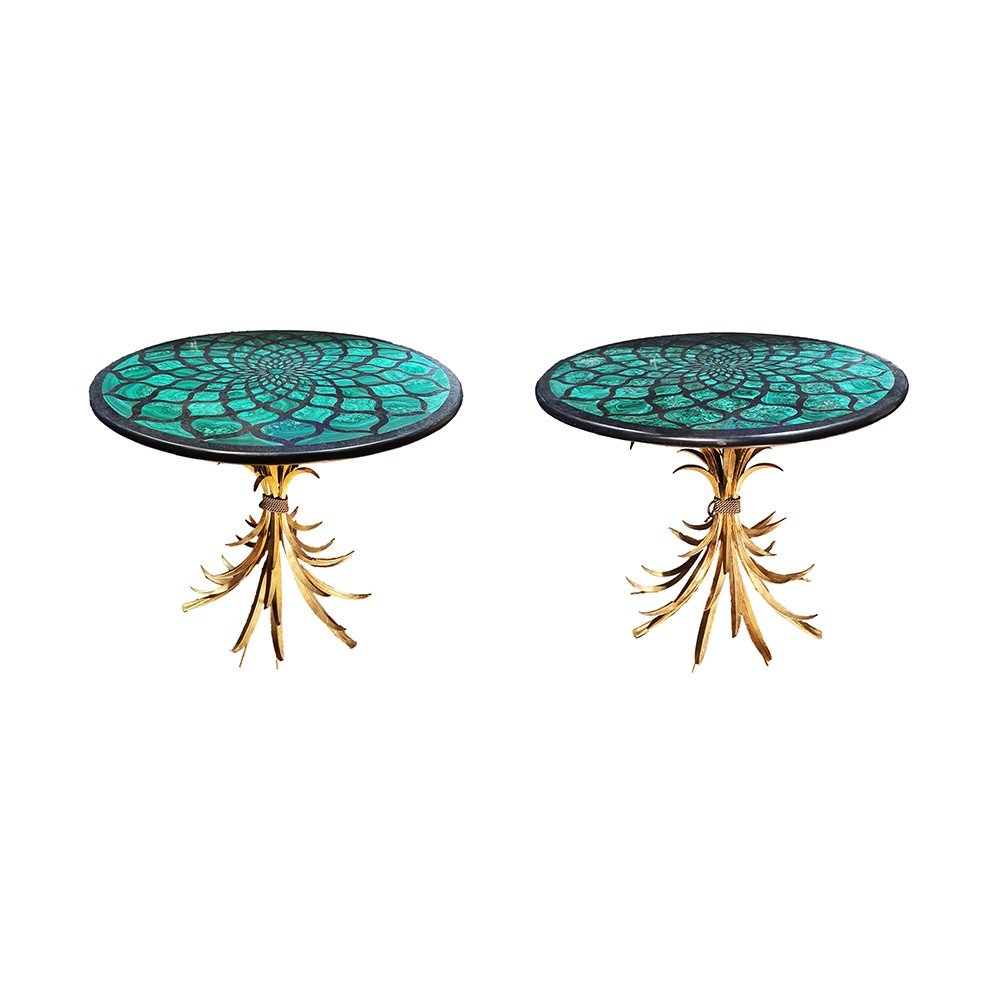 Table d'Appoint En Malachite