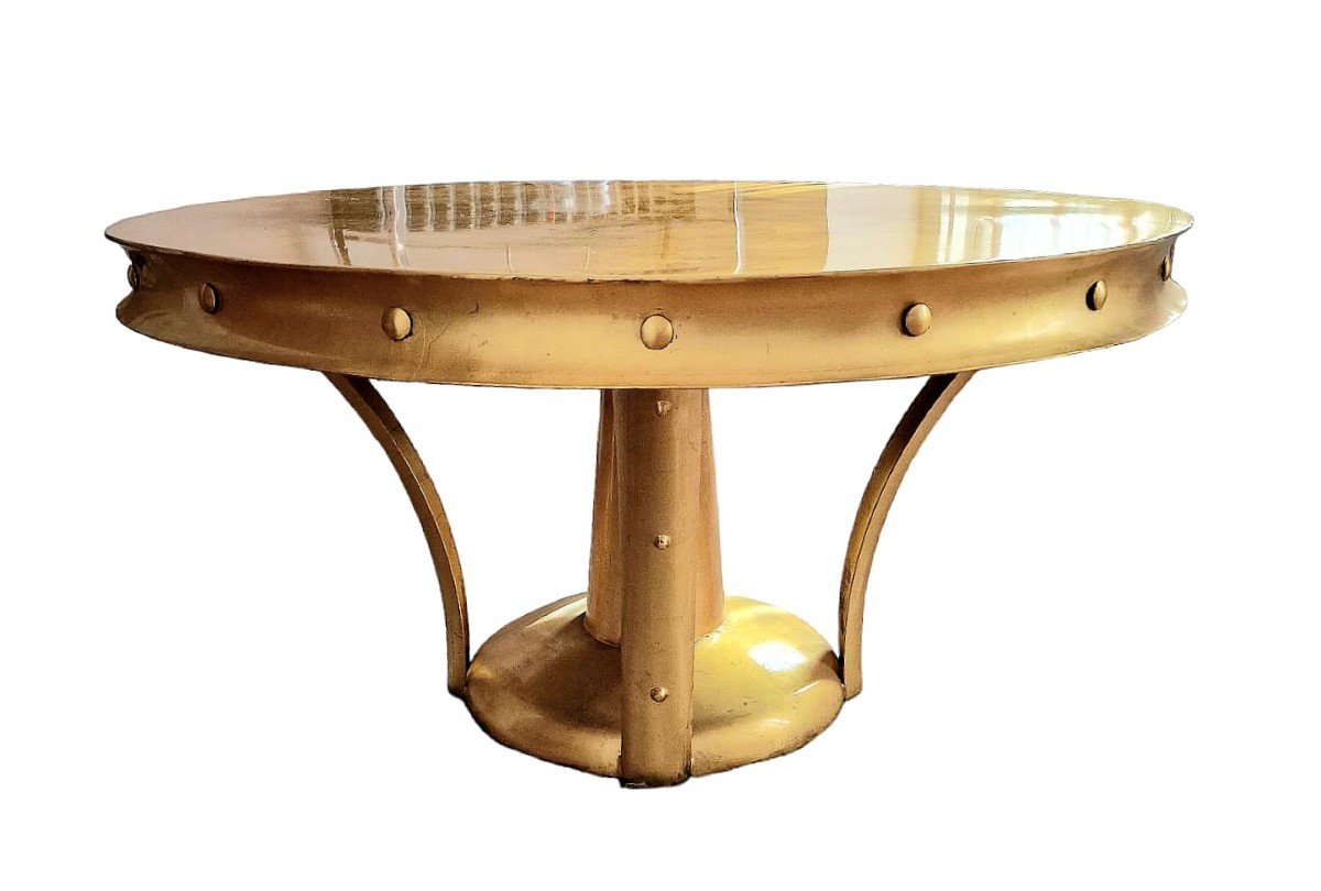 Gold Leaf Round Table-photo-2