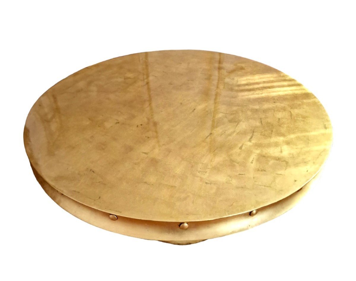 Gold Leaf Round Table-photo-2